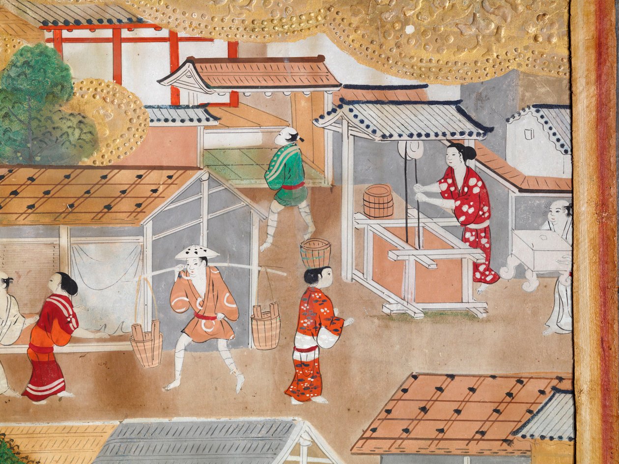 長一屏風 - 八曲一双屏風（絵画） 作： 日本語学校