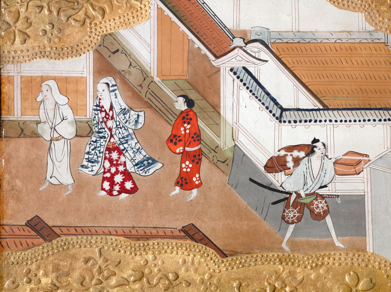 長一屏風 - 八曲一双屏風（絵画） 作： 日本語学校