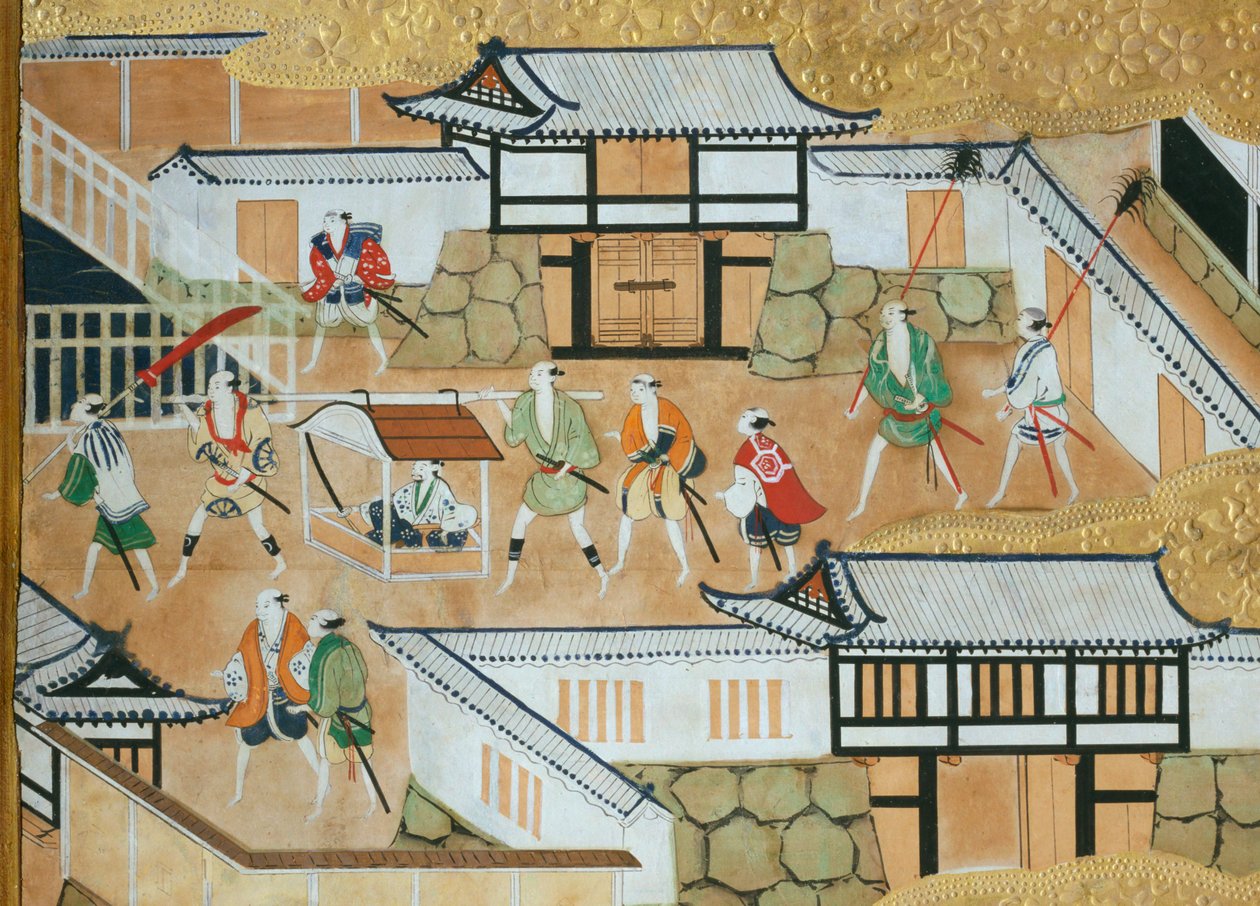 長一屏風 - 八曲一双屏風（絵画） 作： 日本語学校