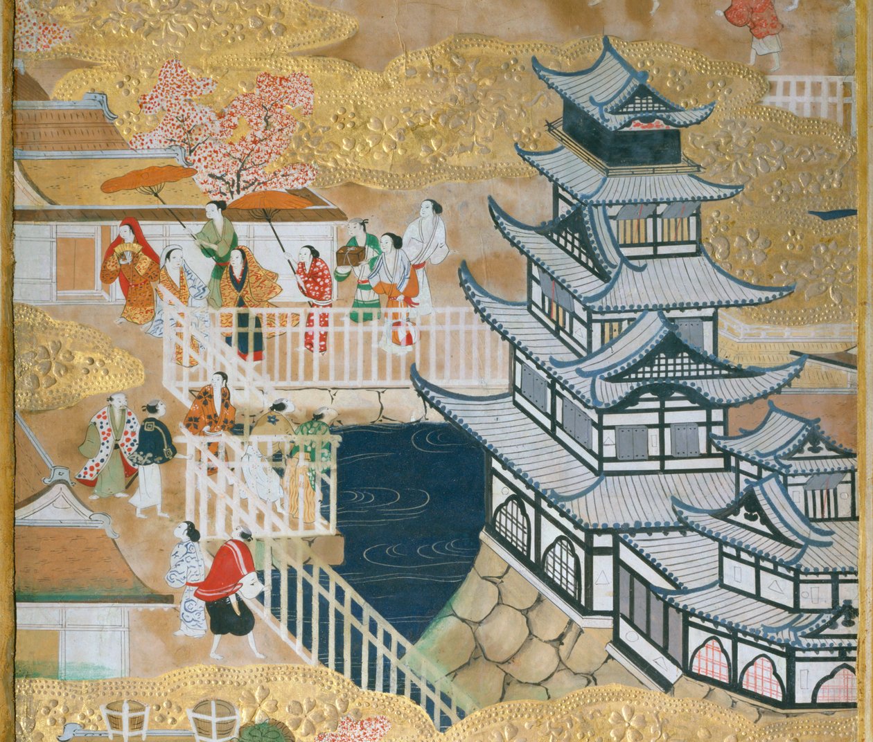 長一屏風 - 八曲一双屏風（絵画） 作： 日本語学校