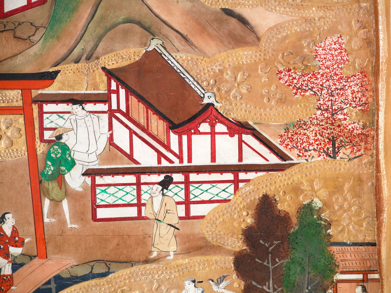 長一屏風 - 八曲一双屏風（絵画） 作： 日本語学校