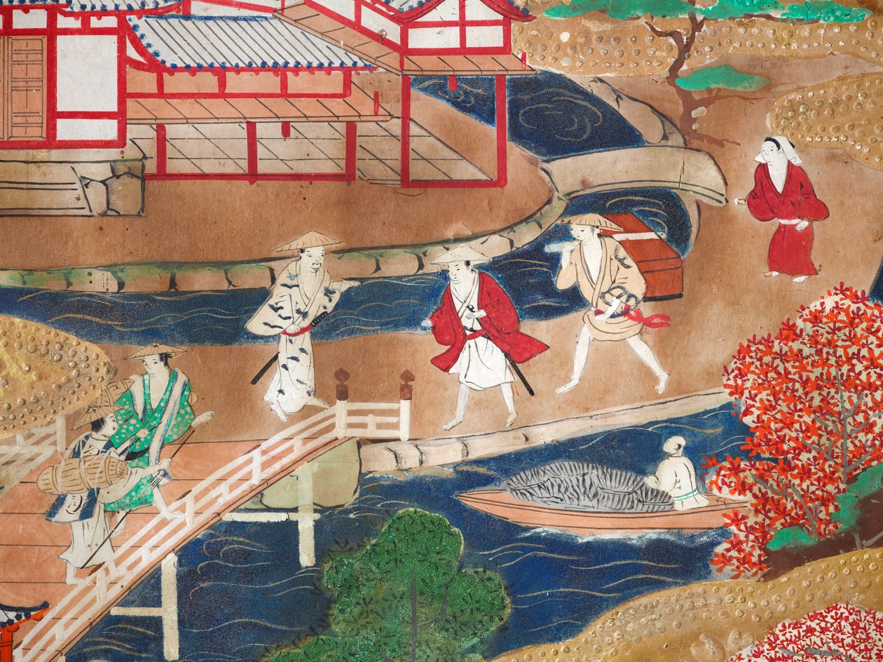 長一屏風 - 八曲一双屏風（絵画） 作： 日本語学校