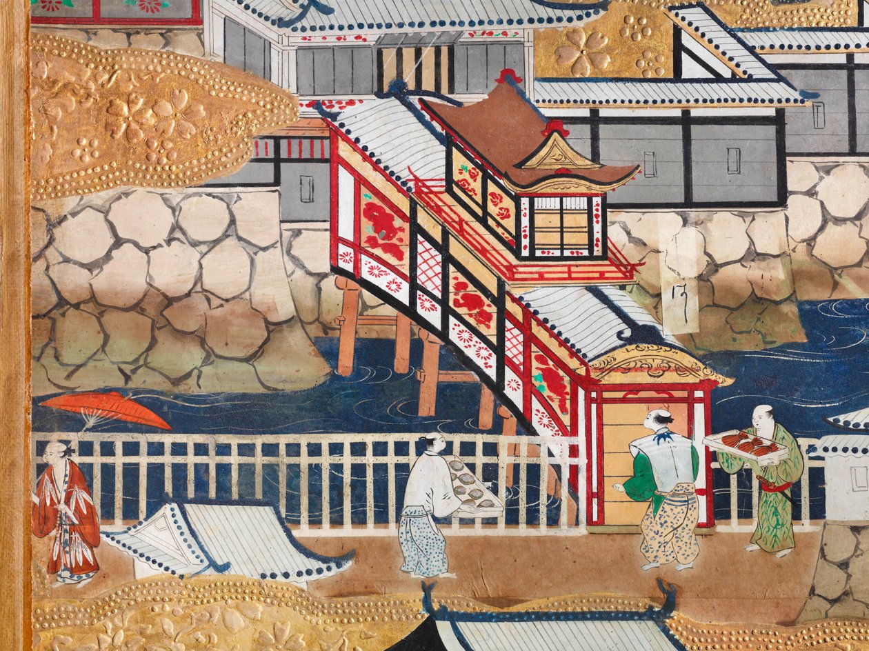 長一屏風 - 八曲一双屏風（絵画） 作： 日本語学校
