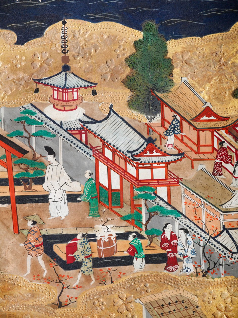 長一屏風 - 八曲一双屏風（絵画） 作： 日本語学校