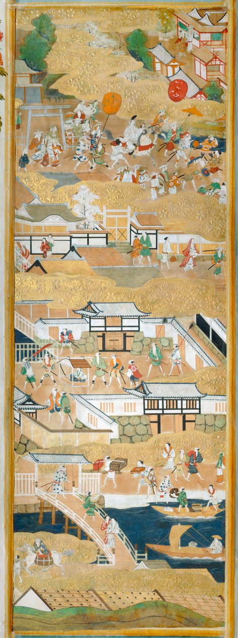 長一屏風 - 八曲一双屏風（絵画） 作： 日本語学校
