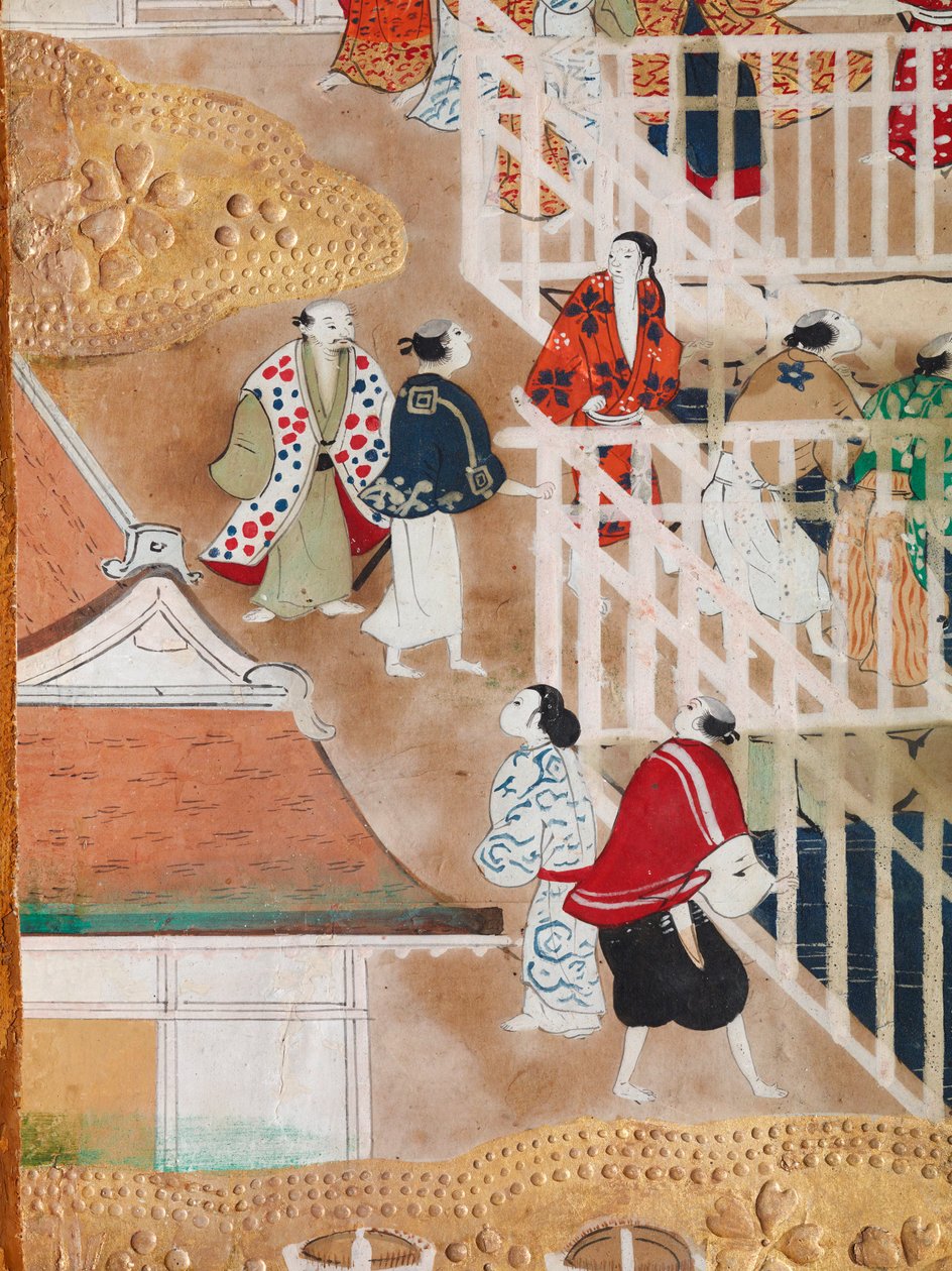 長一屏風 - 八曲一双屏風（絵画） 作： 日本語学校