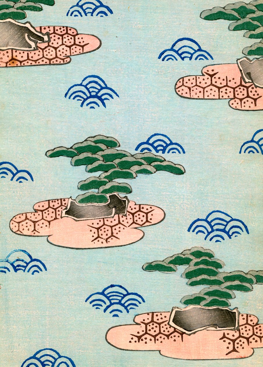 木版画「島の木 作： 日本語学校