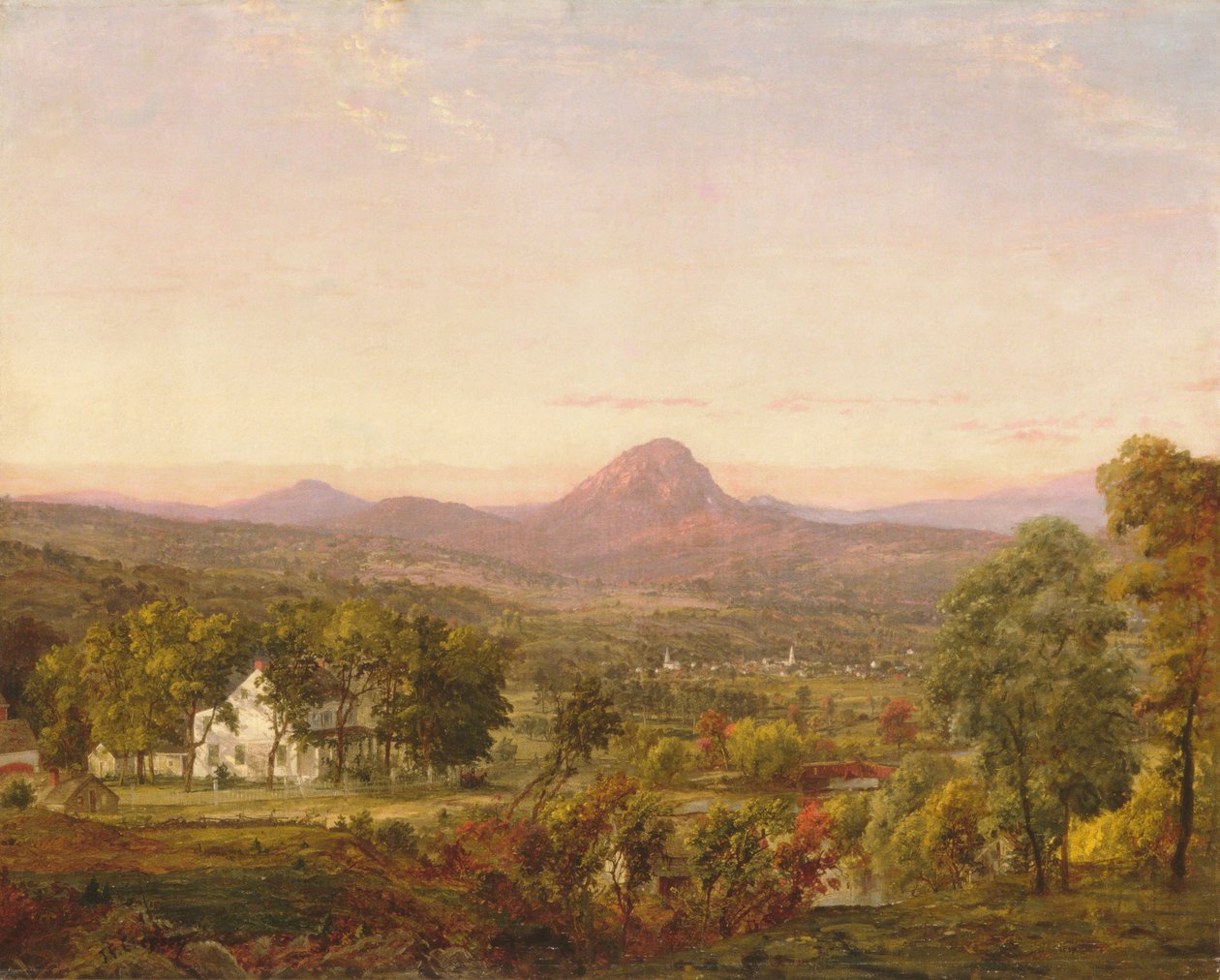 秋の風景、シュガーローフマウンテン、オレンジカウンティ、ニューヨーク、ca。 1870-75。 作： ジャスパー・フランシス・クロプシー