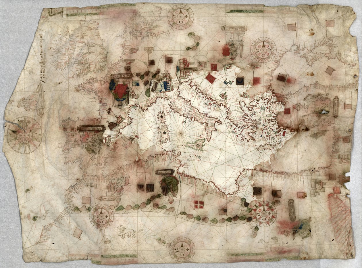 ジャウマ・オリーブスによるポルトラン地図（1550年） 作： ジャウマオリーブ