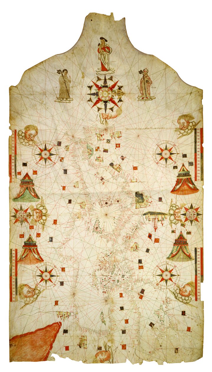 地中海と黒海の地図、1563 年 作： ジャウマオリーブ