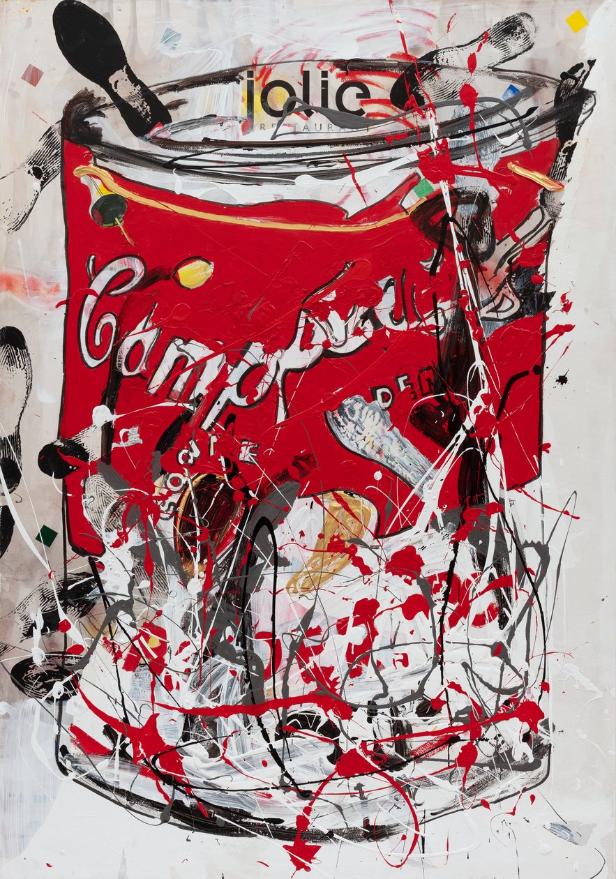 Jolie Soup Can, 2019（キャンバスにハウスペイントとインク） 作： ジェイ・バトル