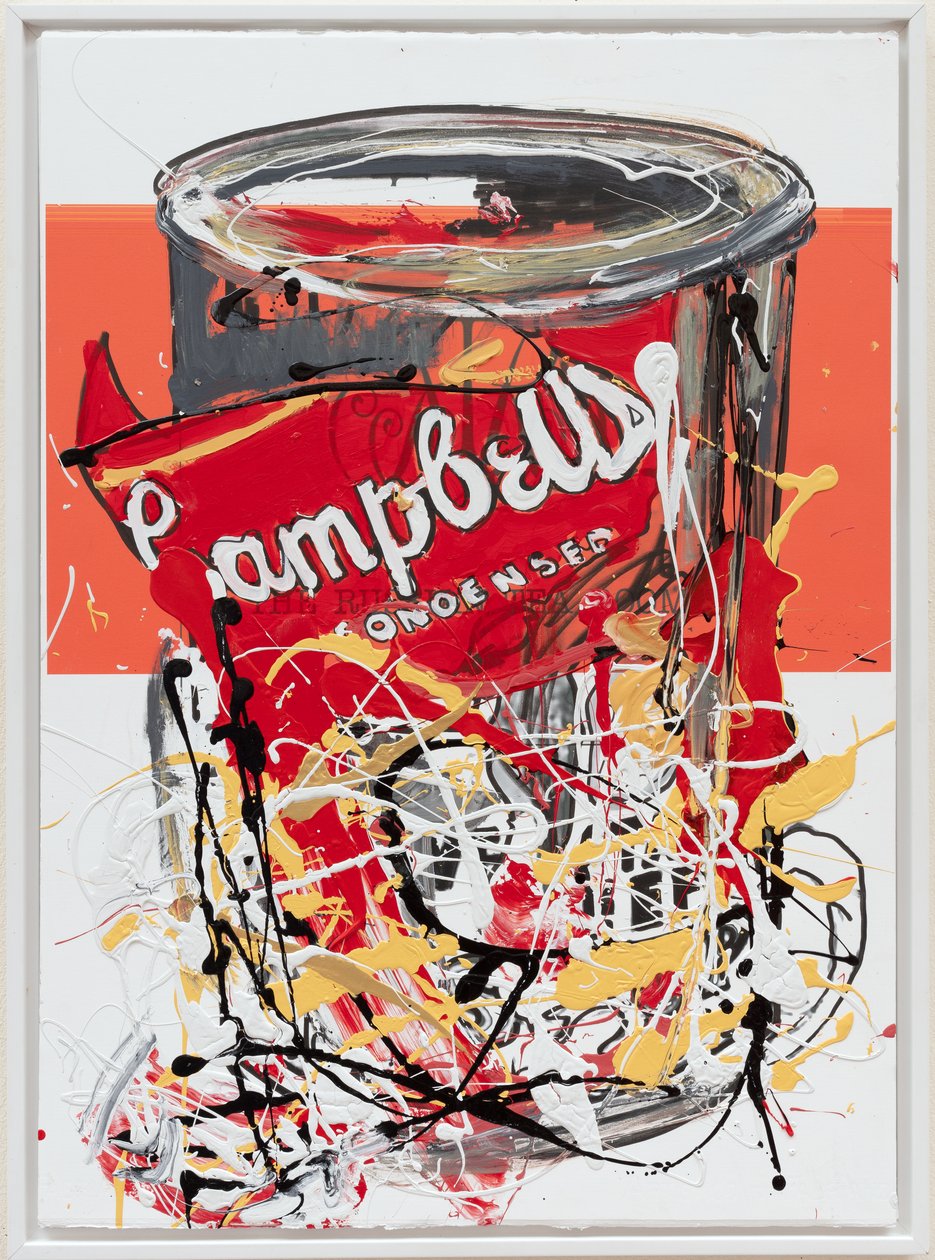 Soup Can 2 Russian, 2019（キャンバスにハウスペイントとインク） 作： ジェイ・バトル