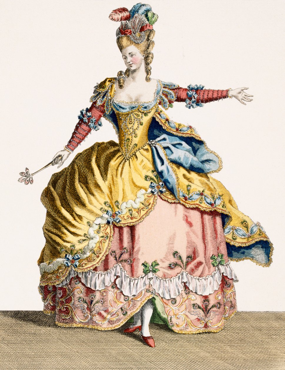 ルネガイヤール（c.1719-90）c.1780によって彫刻された、要素のバレエのシルフの女王の衣装 作： ジャン・バプティスト・マーティン