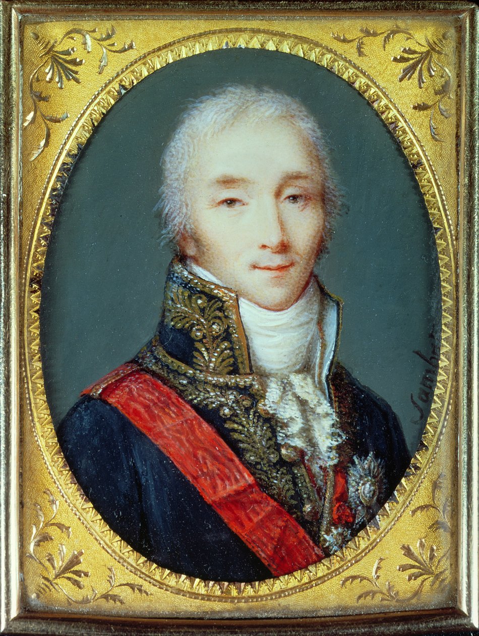 ジョセフ・フーシュのミニチュア（1759-1820）オトラント公 作： ジャン・バプティスト・サンバット