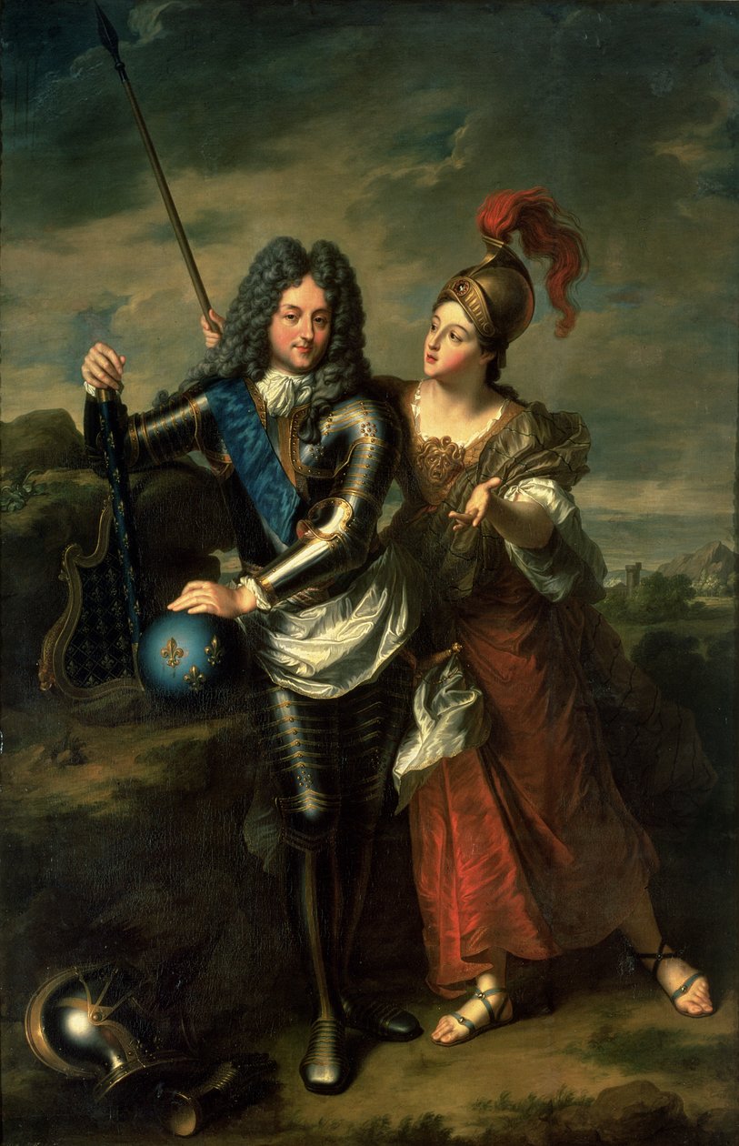 フィリップIIドルレアン（1674-1723）フランスの摂政とミネルヴァとしてのマダムドパラベール（1716年頃） 作： ジャン・バプティスト・サンテール