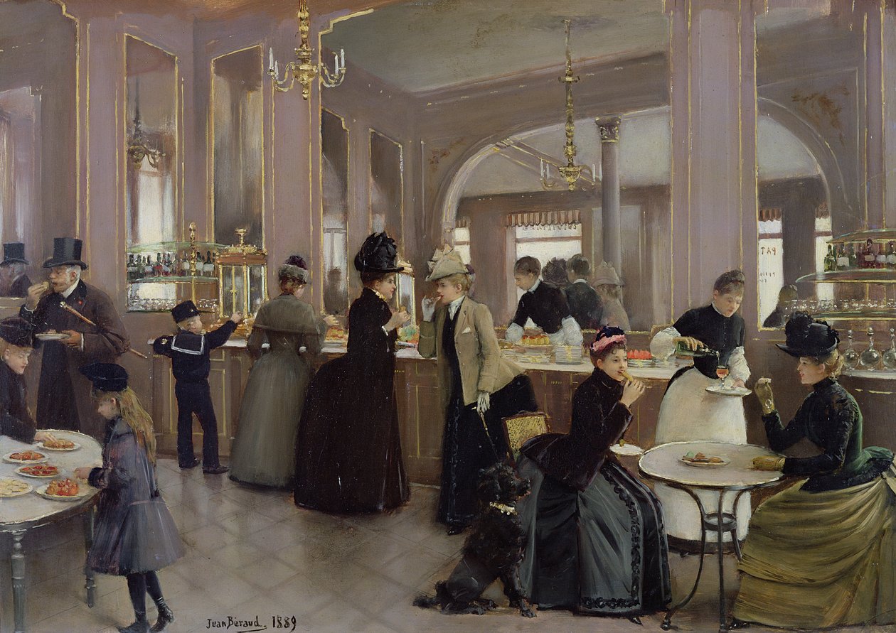 La Patisserie Gloppe、シャンゼリゼ、パリ、1889 作： ジャン・ベロー