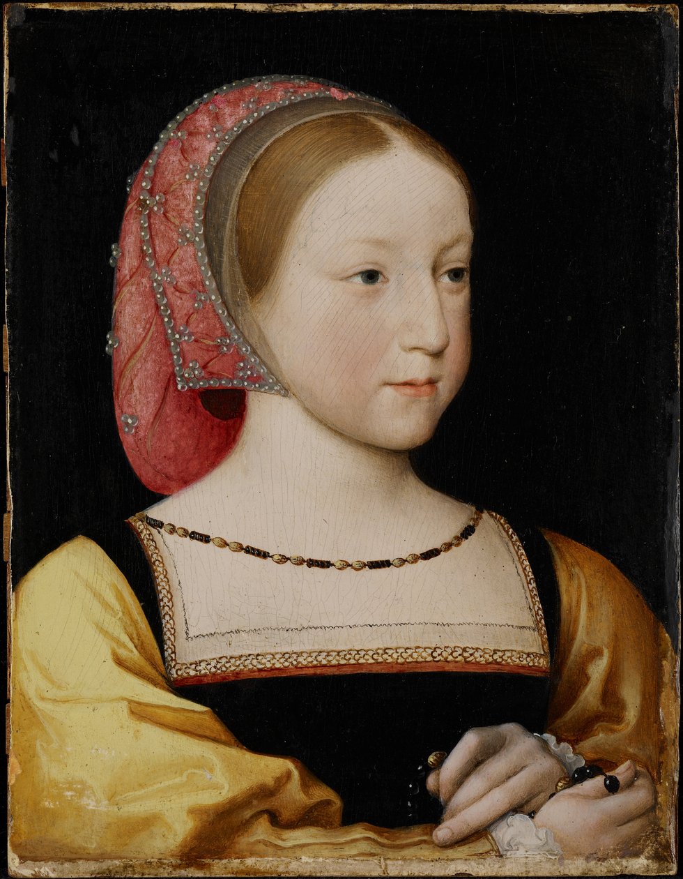フランスのシャーロットの肖像、1522年（クレードルのパネルに油彩） 作： ジャン・クルーエ