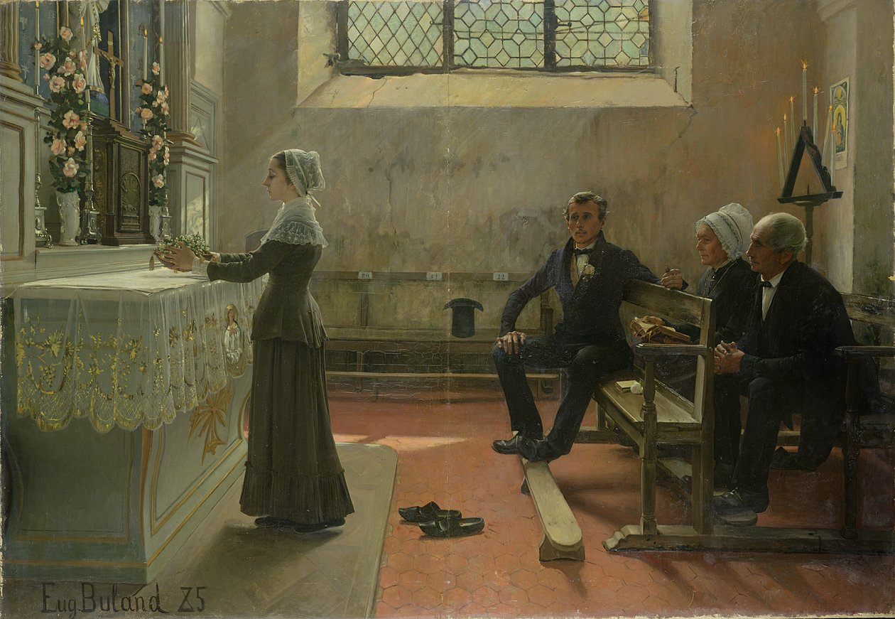 1885年の結婚式の翌日に聖母に捧げる 作： ジャン・ユージン・ブラン