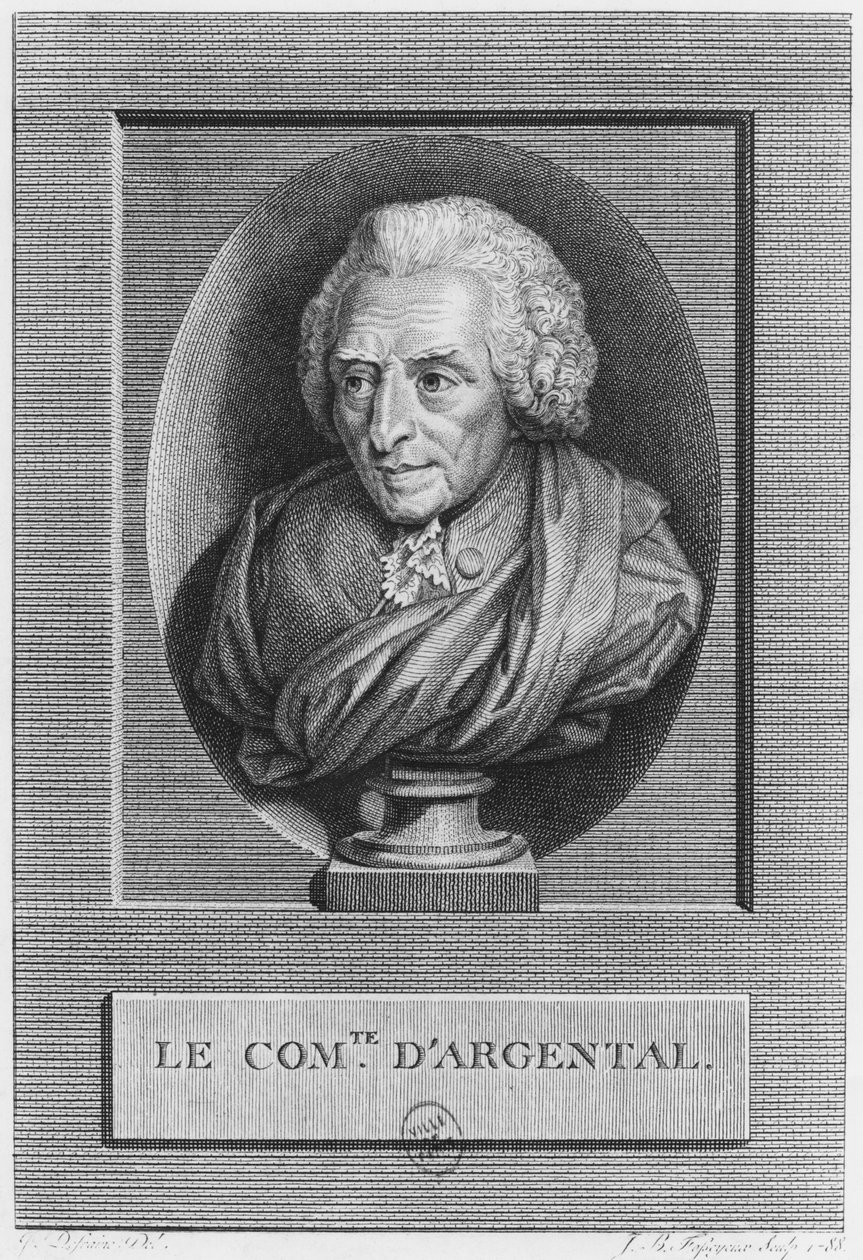 シャルルオーギュスタンドフェリオル、コントアルジャンタル、ジャンバプティストフォセユー（1752-1824）1788年に彫刻 作： ジャン・フロレント・デフレイン