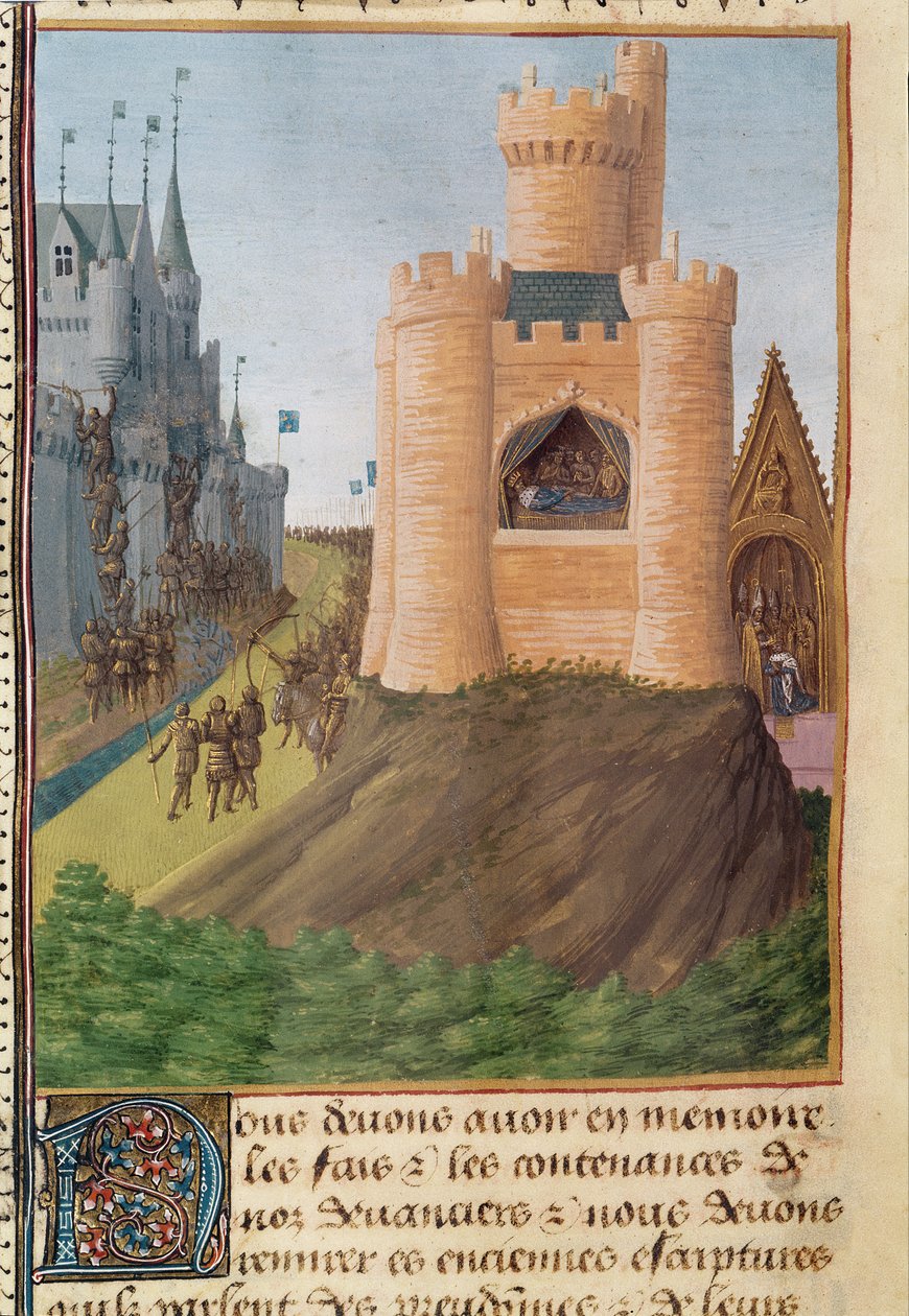 Fs 6465 f.251ルイ8世の死（1187-1226）フランス王、「Les Grandes Chroniques de France」より、1460年頃 作： ジャン・フーケ