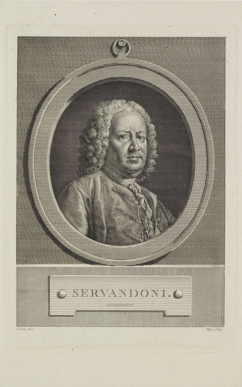 Servandoni、Simon Charles Miger（1736-1820）、c.1766によって彫刻 作： ジャン・フランソワ・コルソン