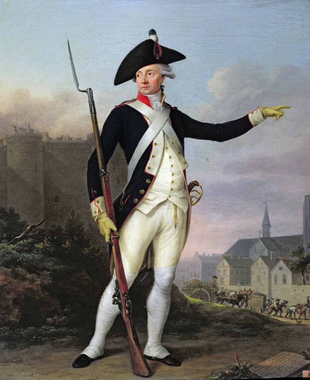 1789年7月15日、1790年7月15日、州兵の制服を着た市民Nau-Deville 作： ジャン・フランソワ・マリー・ベリエ