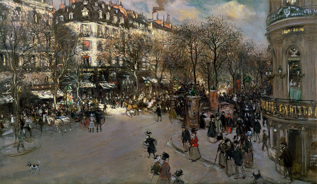 Boulevard des Italiens、1900年頃 作： ジャン・フランソワ・ラファエリ