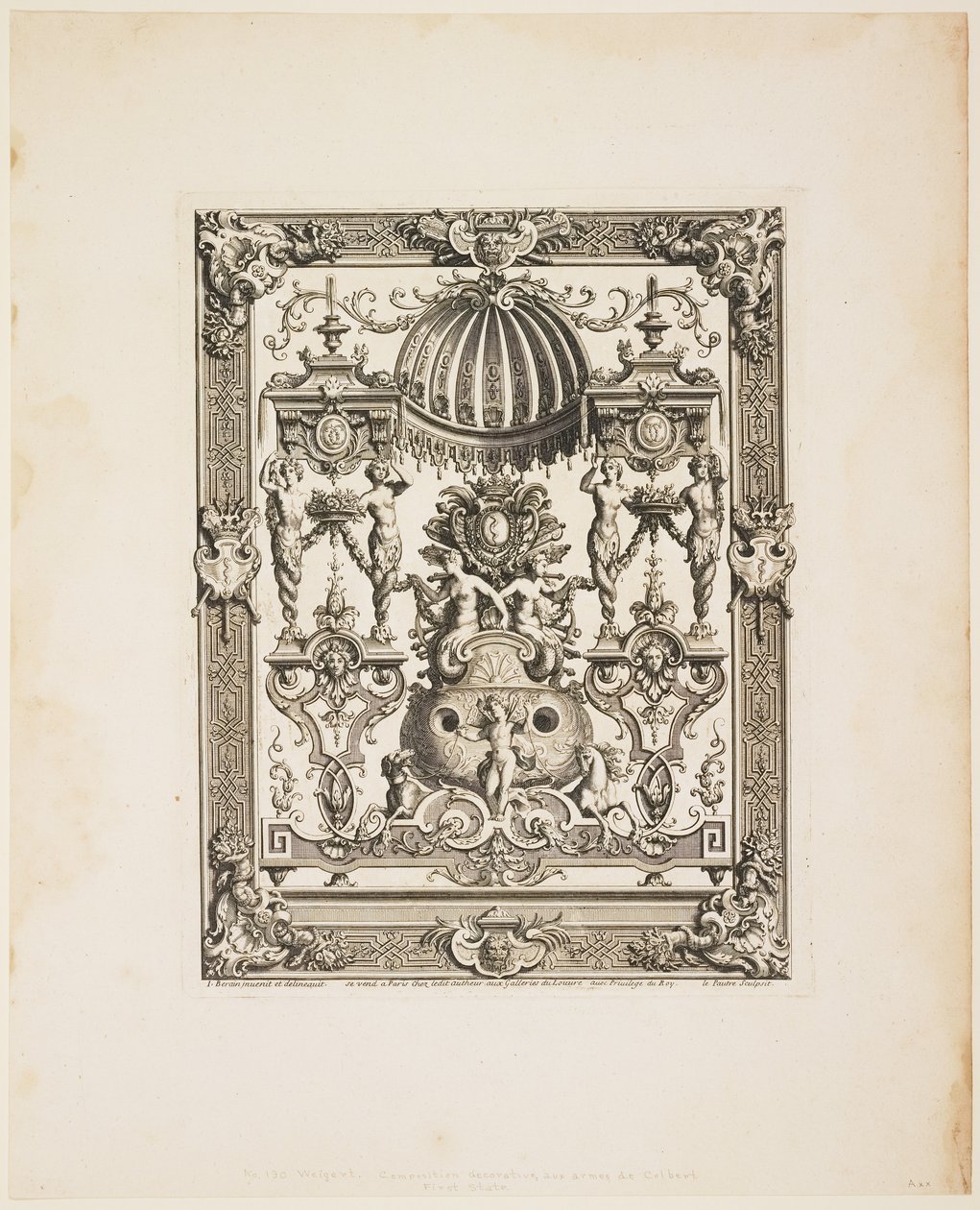装飾パネルNo. 190：アルノードコルベール、パノー出身、1670年〜1680年頃 作： ジャン・ルポートル