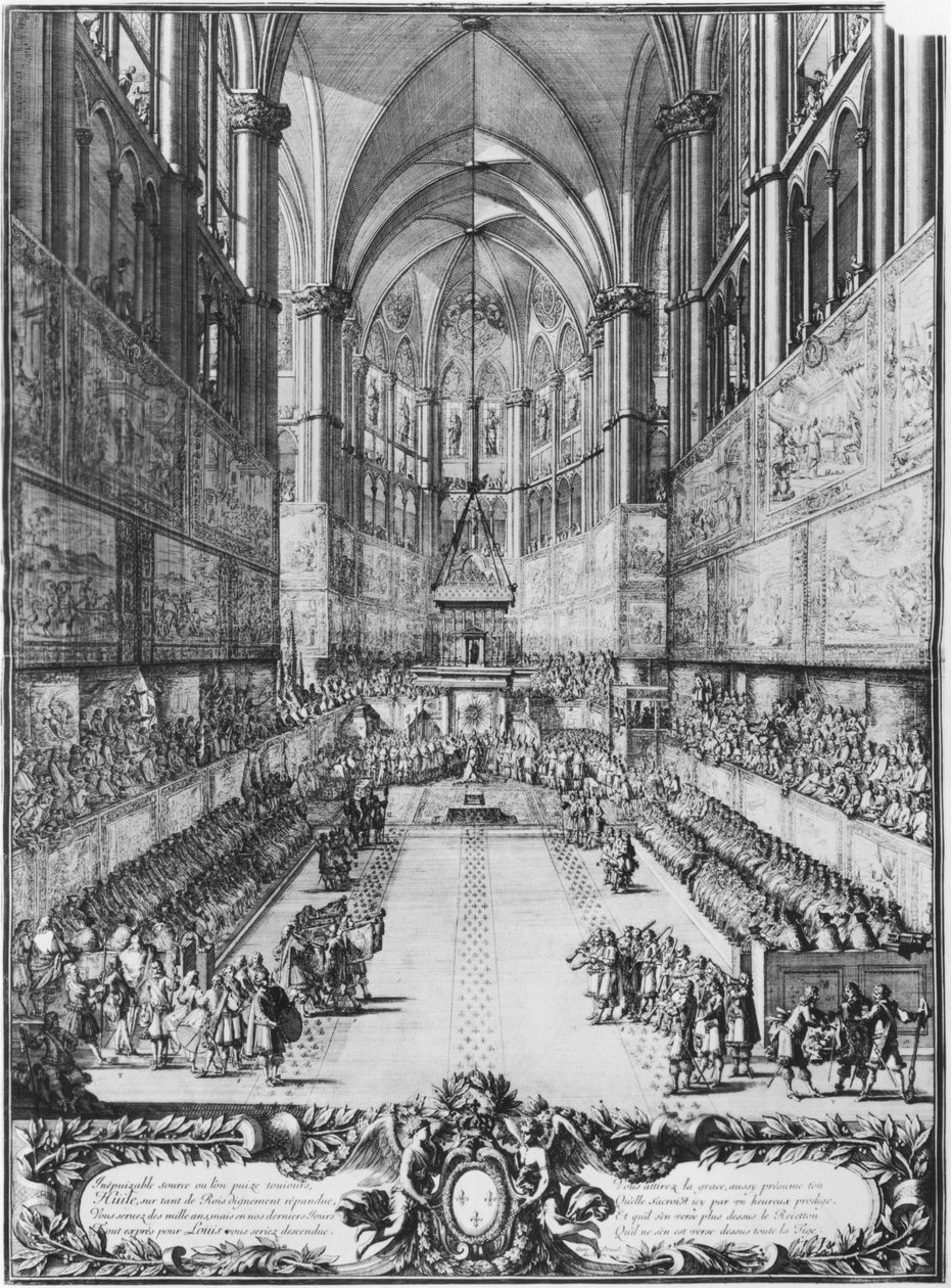 1654年6月7日、ランス大聖堂でのルイ14世の戴冠式 作： ジャン・ルポートル