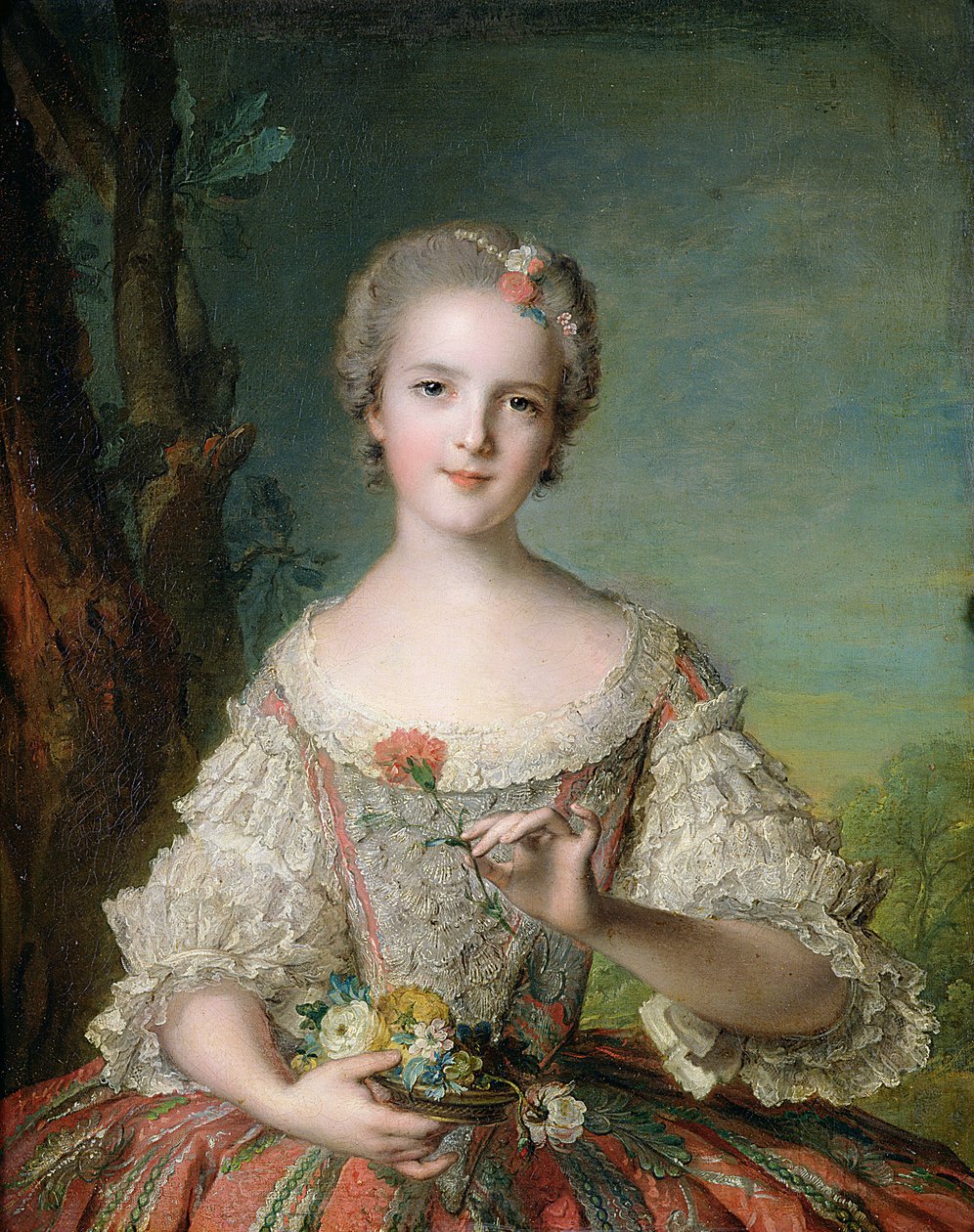 フォントゥヴロー、1748年のルイーズドフランス（1737-87）の肖像 作： ジャン・マルク・ナティエ