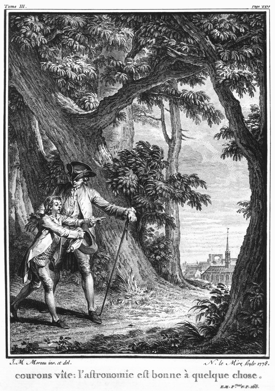 1778年に出版されたノエルルミル（1724-1800）によって彫刻された、ジャンジャックルソー（1712-78）による「レミール」のイラスト 作： ジャン＝ミッシェル・ザ・ヤング・モロー