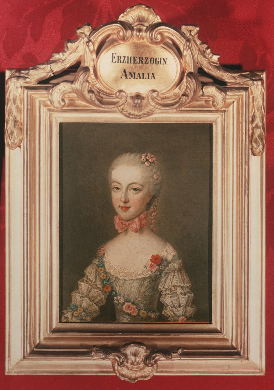 フランシスコ1世（1708-65年）とオーストリア（1717-80年）のマリアテレジア皇后（1717-80年）の娘、マリアアマリア（1746-1804年）の娘1762年 作： ジャン・エティエンヌ・リオタード