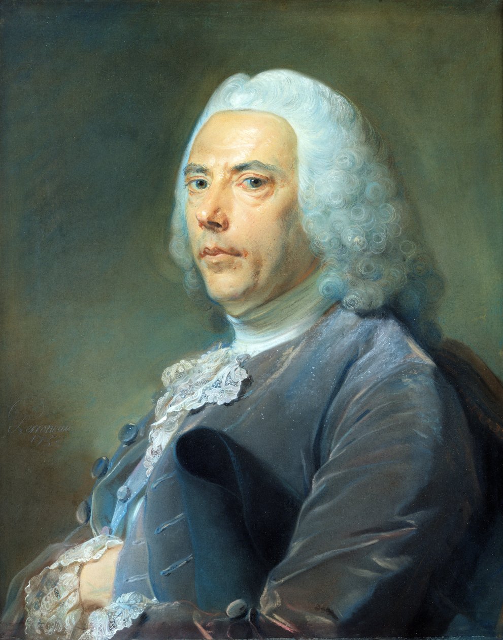 ピエール・ブゲー（1698-1758）1753（紙にパステル） 作： ジャン＝バティスト・ペロノー