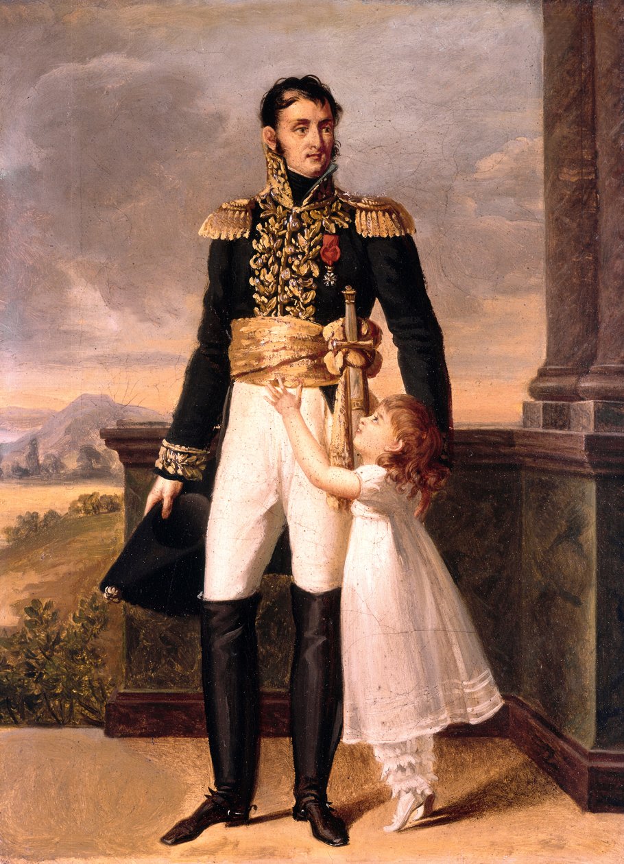 ジュノー将軍と娘のジョセフィーヌ、c. 1805年（絵画） 作： Jean Baptiste（attr。to）Isabey