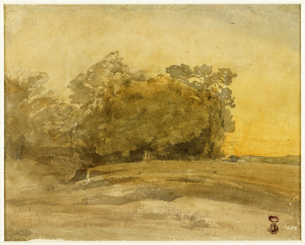Landschaft (recto); Urteil des Salomon (verso) 作： ジャン・バプティスト・カルポー