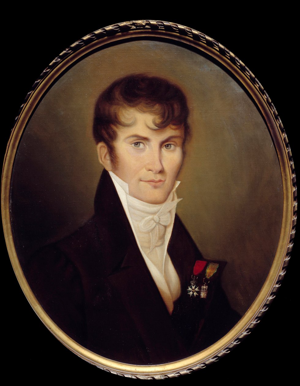 ナポレオン・ボナパルトの秘書、クロード・フランシス（バロン・ド・メネヴァル、1778-1850）の肖像。ジャン・バティスト・イサベイ（1767-1855）による絵画 作： ジャン＝バティスト・イザベイ