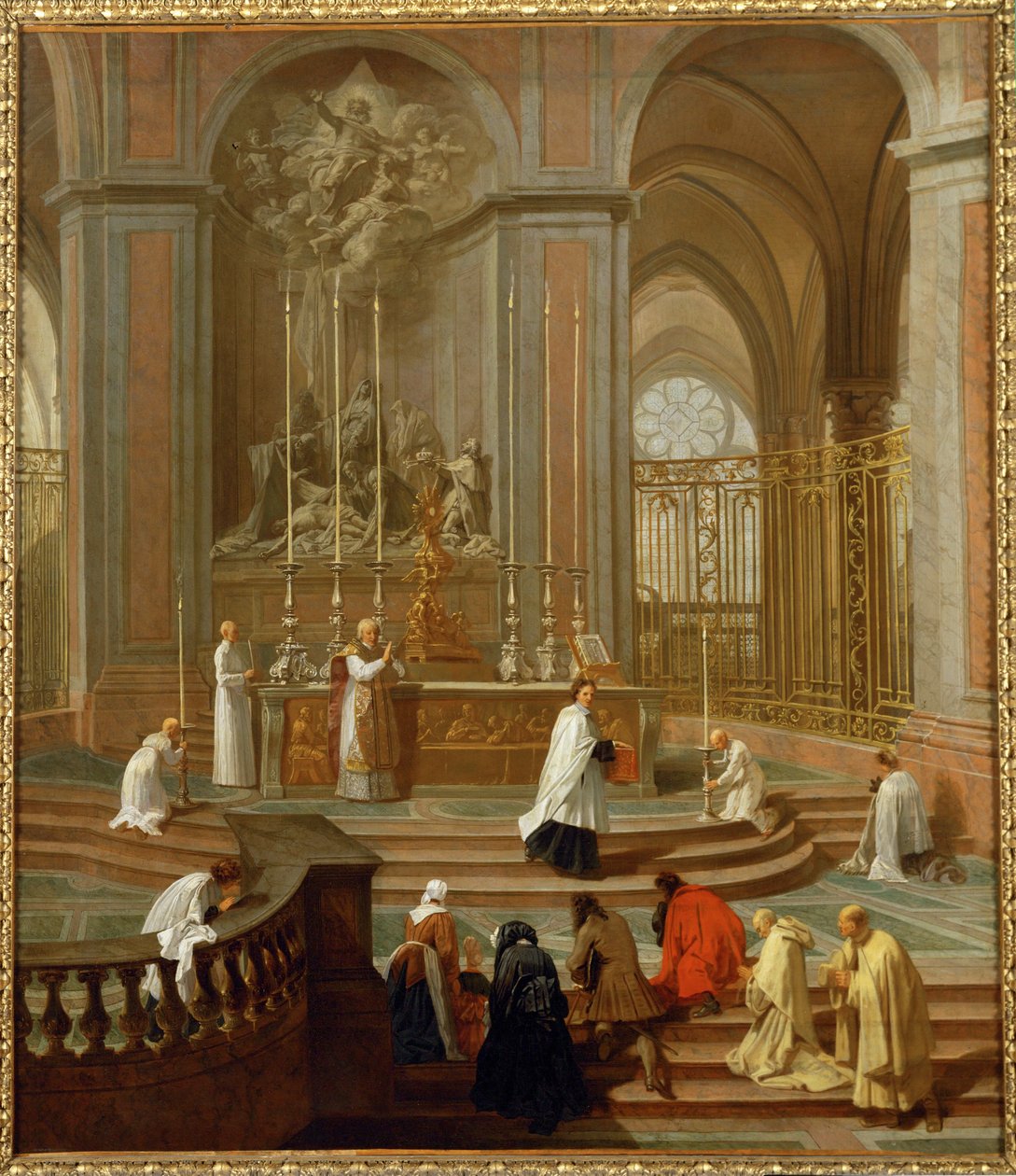 La messe du chanoine de La Porte ou Le maitre-autel de Notre Dame - ラ・ポルトのカノン、またはノートルダムのメートルが行うミサ。 作： ジャン・バティスト・ジュヴネ