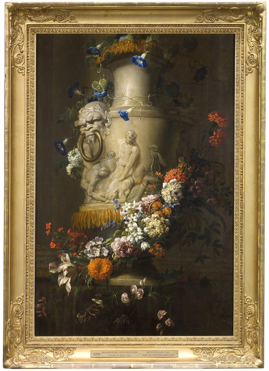 Marmorvase mit Blumengirlande 作： ジャン＝バティスト・モノノワイエ