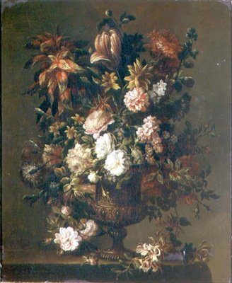 チューリップ、ナルシス、その他の花 作： ジャン＝バティスト・モノノワイエ
