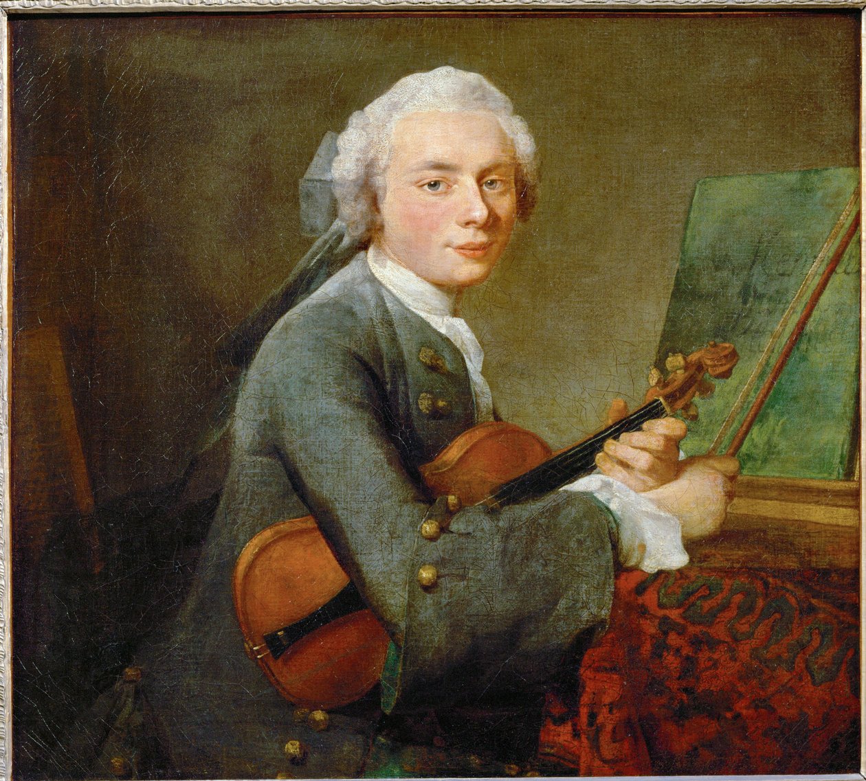 Le jeune homme au violon - ヴァイオリンを持つ青年... 作： ジャン・バティスト・シメオン・シャルダン