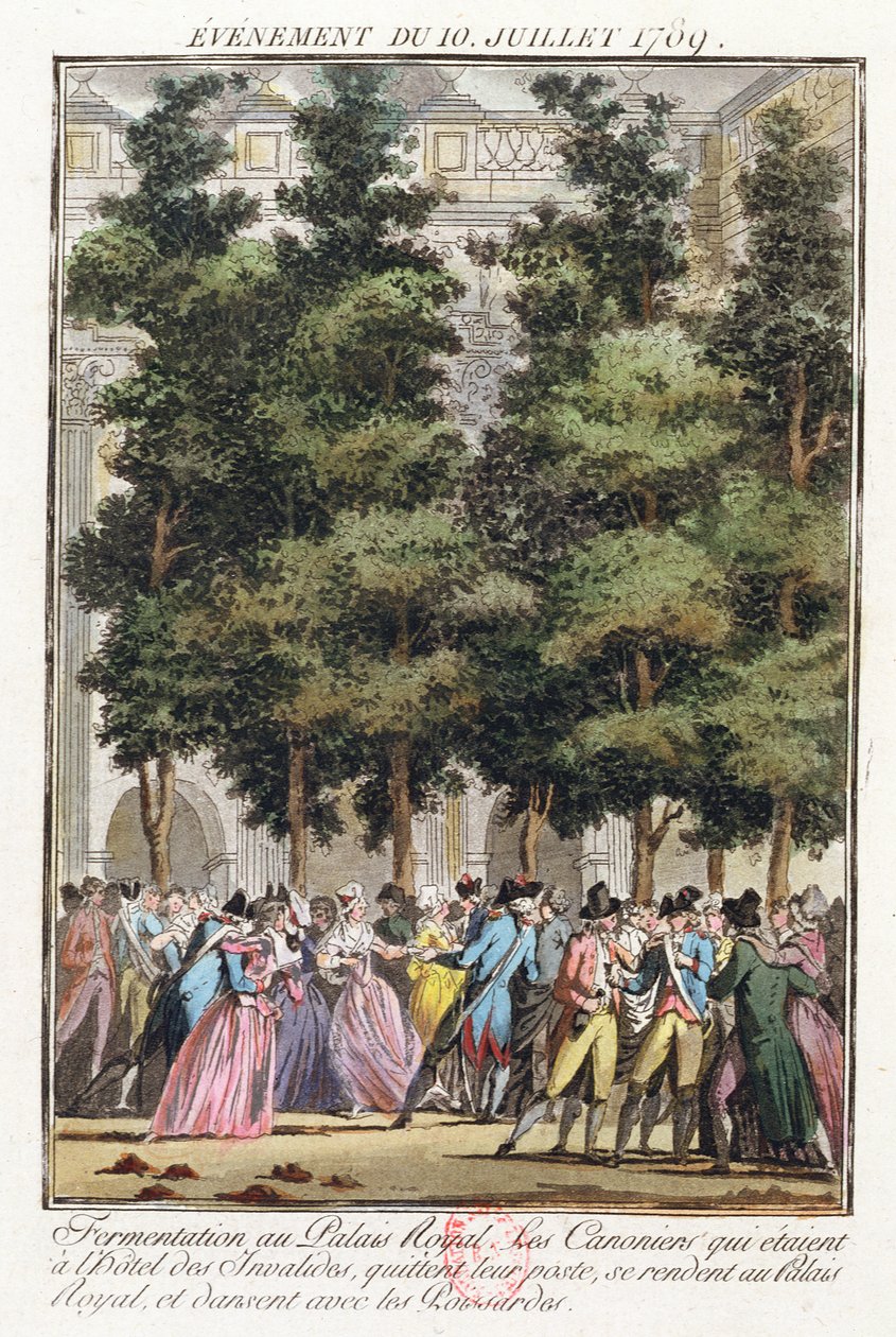 1789年7月10日のパレロイヤルでの発酵 作： ジャン・フランソワ・ジャニネット