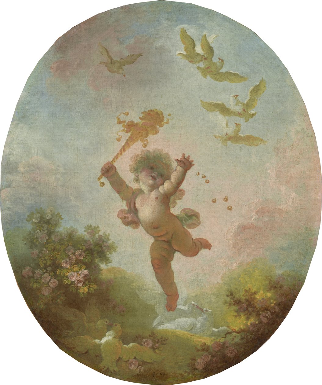 愚行としての愛、1773-76年頃 作： ジャン・ホノレ・フラゴナール