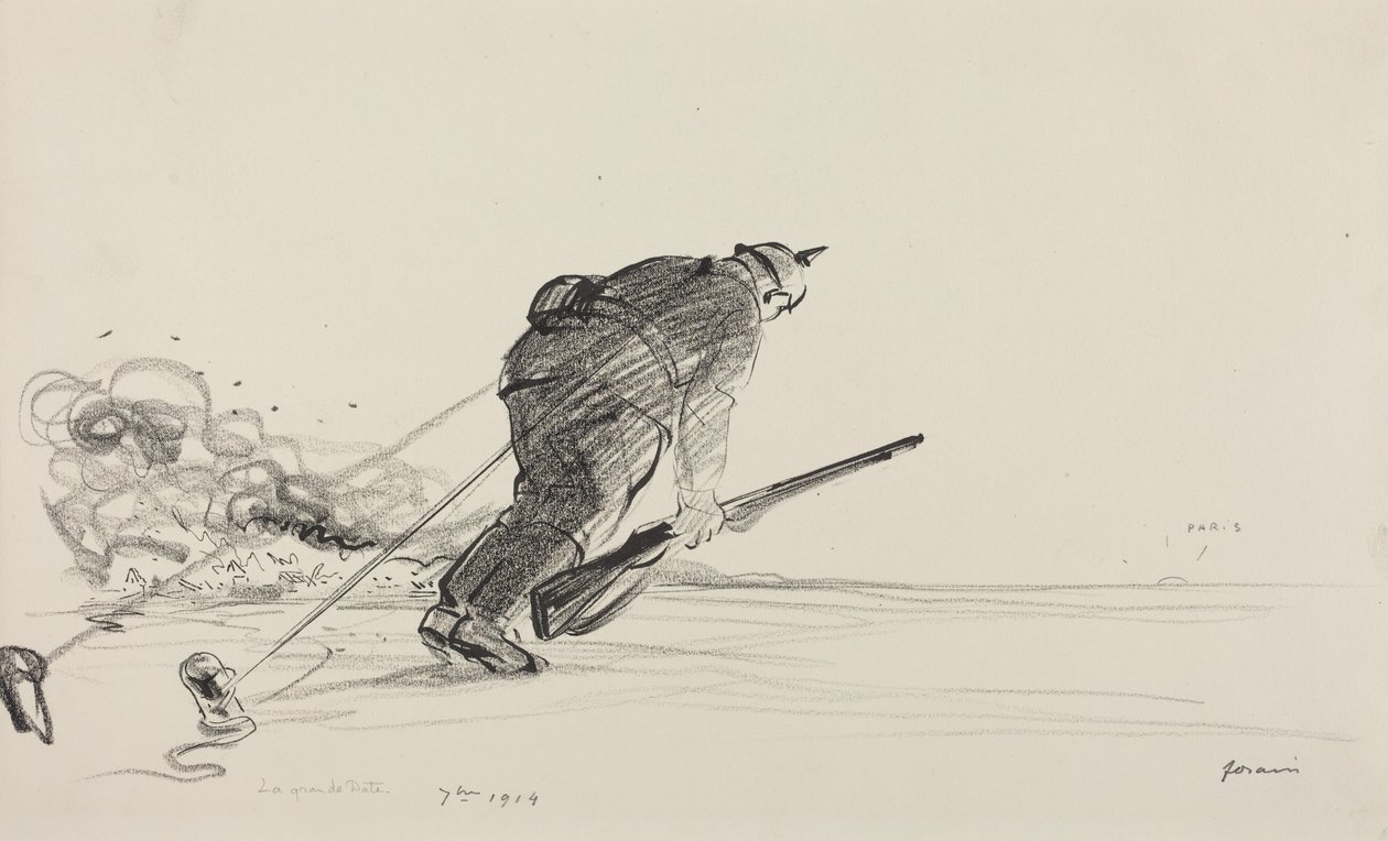 1914年7月、1914-1919年頃（インク画） 作： 