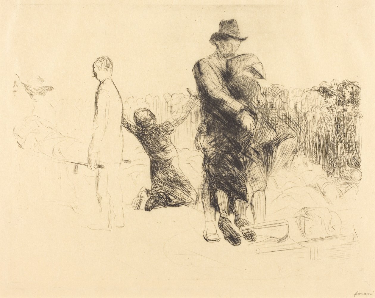 ルルド、身体不自由者の移送（Lourdes, Transport of the Paralyzed） 作： ジャン・ルイ・フォラン
