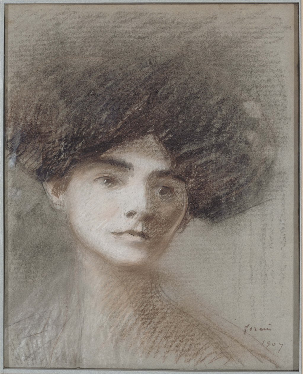 アンリ・ド・レニエ夫人の肖像（旧姓マリー・ド・エレディア）、1907年 作： ジャン・ルイ・フォラン