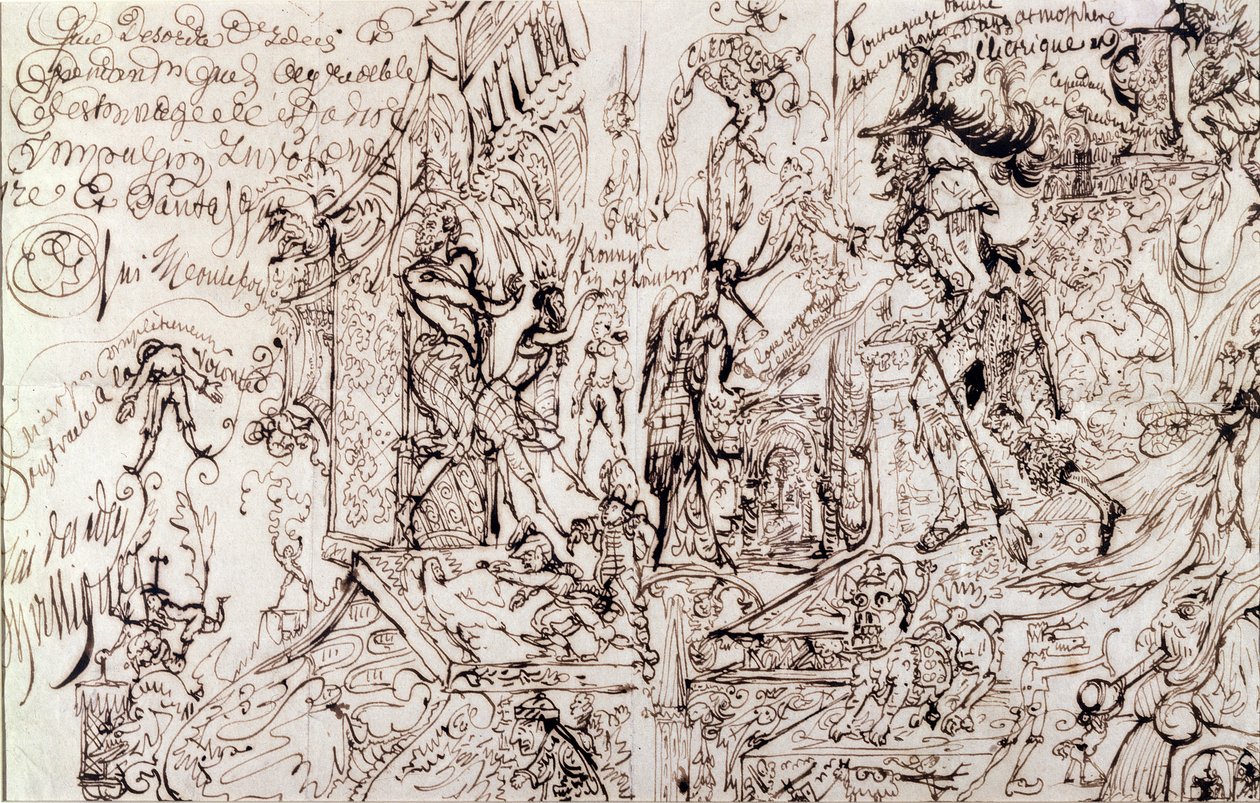 ハシシの影響で制作された絵 作： ジャン・マーティン・シャルコー