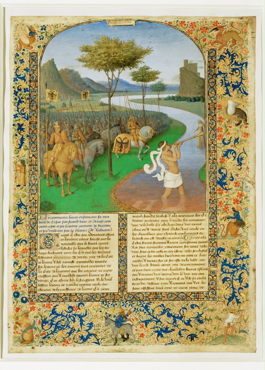 Le passage du Rubicon par Cesar-Caesar crossing the Rubicon ... 作： ジャン・フーケ風