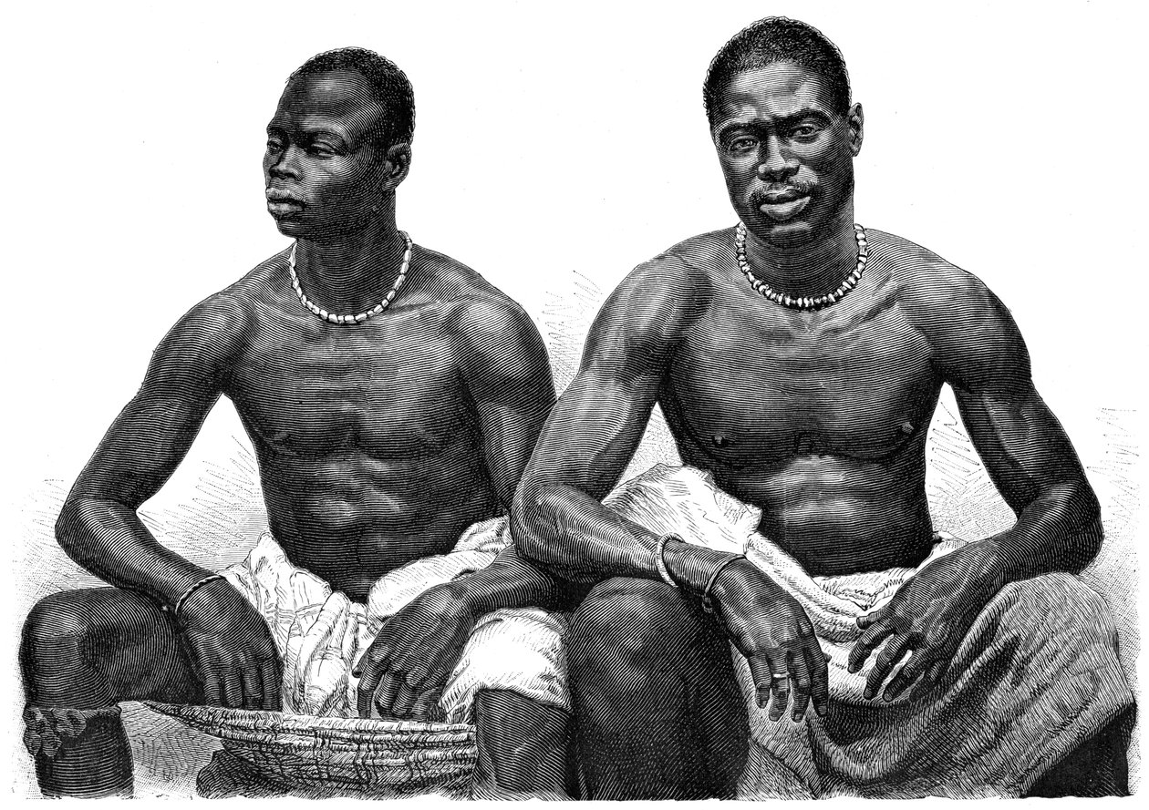 ギニア、アッシニー出身の2人の男性、c1860-1920。 作： ジャン・アンドレ・リクセンス