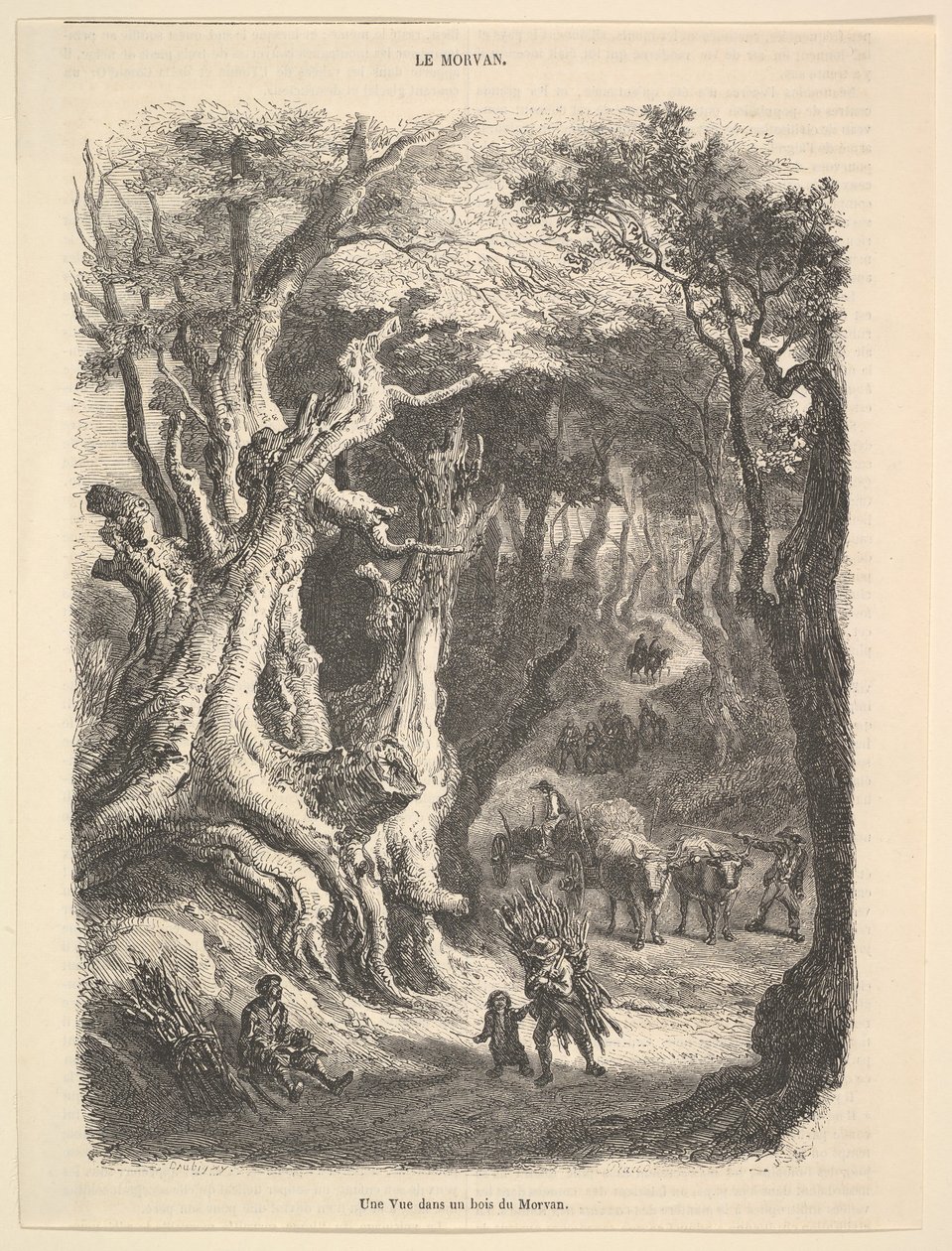 モルヴァンの森の眺め、1837-66年。 作： ジャン・アントワーヌ・ヴァトー
