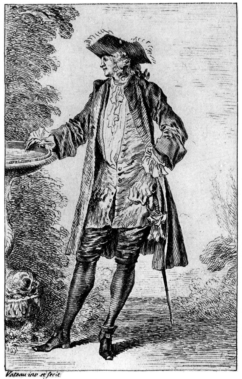 図、c1700-1720、1924 作： ジャン・アントワーヌ・ヴァトー